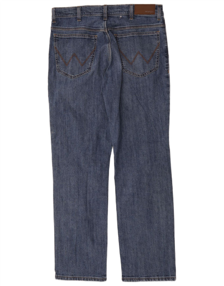 Wrangler Herren Straight Jeans W35 L32 Blaue Baumwolle
