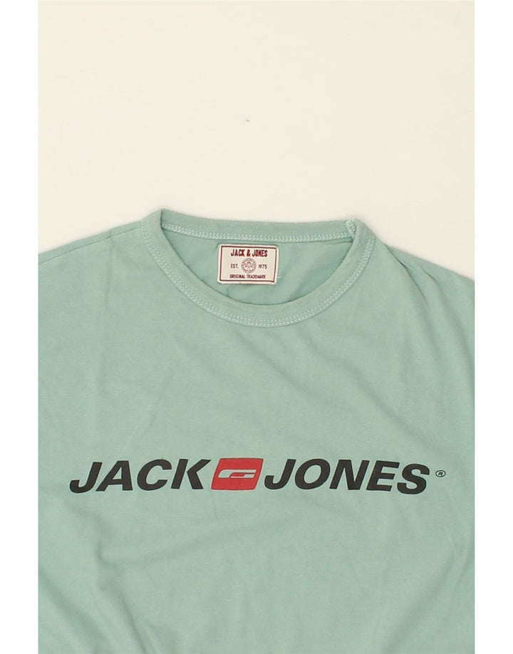 JACK & JONES Mens Graphic T-Shirt Top Small Green Cotton Vintage Jack & Jones and Second-Hand Jack & Jones from Messina Hembry 