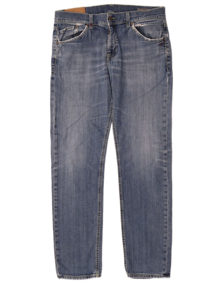 Dondup Herren Straight Jeans W34 L31 Blaue Baumwolle