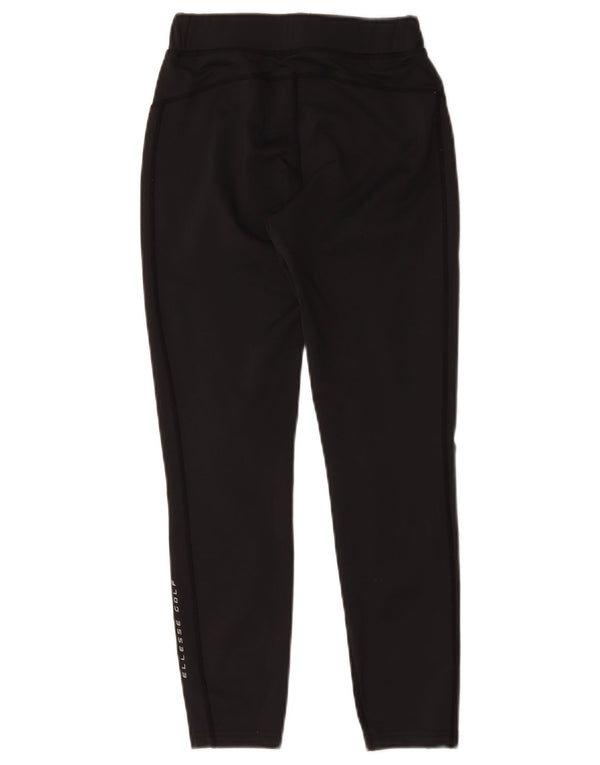 Ellesse Womens Graphic Crop Leggings UK 8 Small Schwarz Polyester