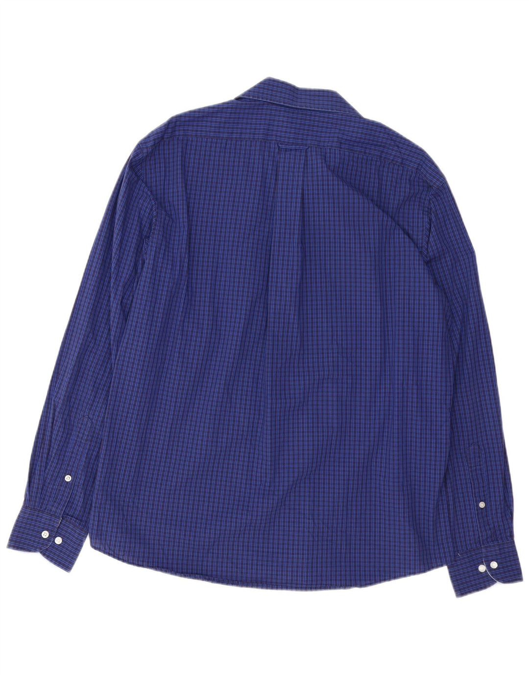 IZOD Slim-Fit-Hemd für Herren, Größe 16 1/2, groß, blau kariert, Baumwolle