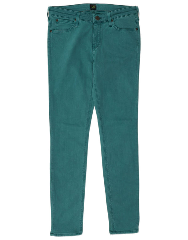 Lee Damen Scarlett Skinny Jeans W29 L31 Grüne Baumwolle