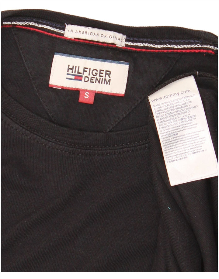 TOMMY HILFIGER Herren Top Langarm Small Schwarz Baumwolle