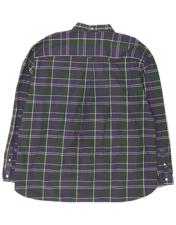 Lyle & Scott Herrenhemd 3XL Marineblau kariert Baumwolle