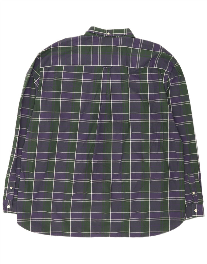 Lyle & Scott Herrenhemd 3XL Marineblau kariert Baumwolle