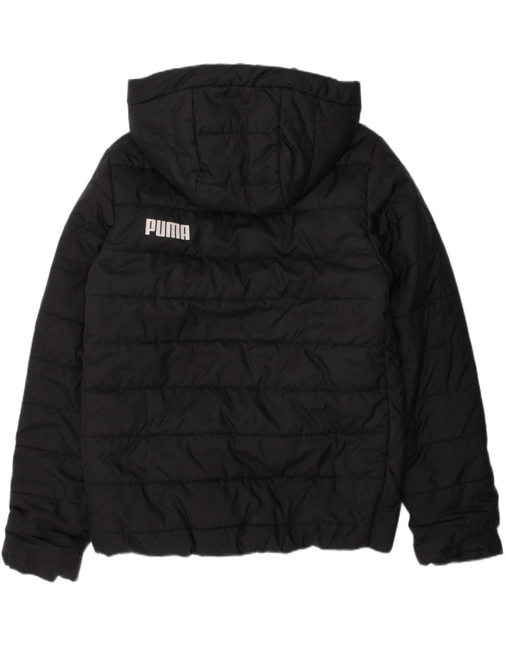 PUMA Boys Graphic Hooded Padded Jacket 7-8 Years Black