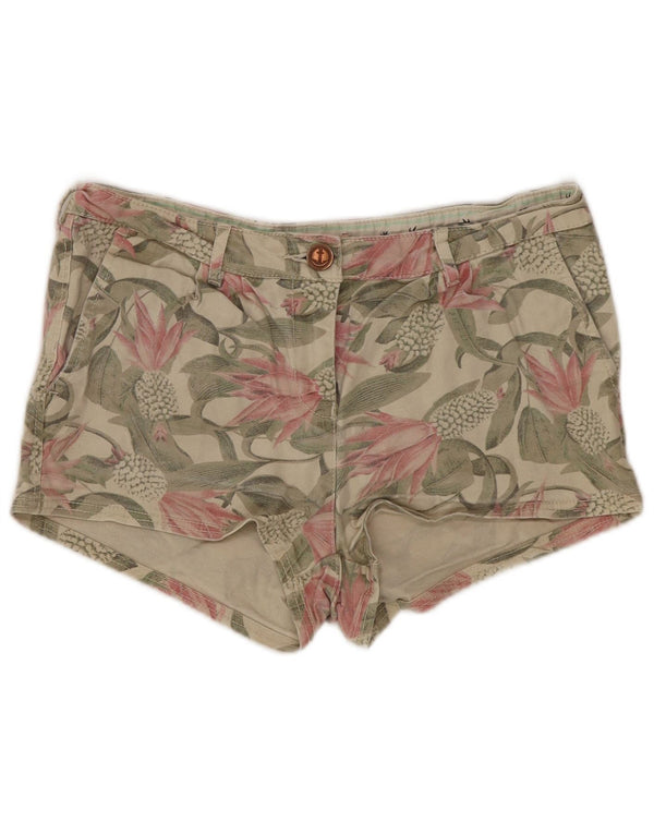 Scotch & Soda Hotpants für Mädchen, 15–16 Jahre, W28, beige, geblümte Baumwolle