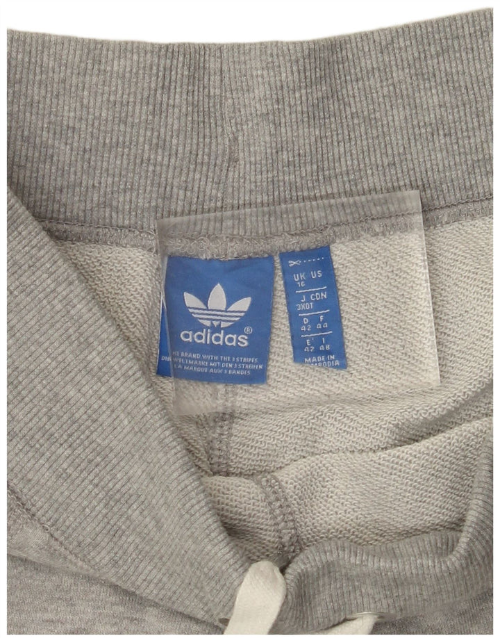 ADIDAS Damen Trainingshose Jogger UK 16 Large Grau Polyester