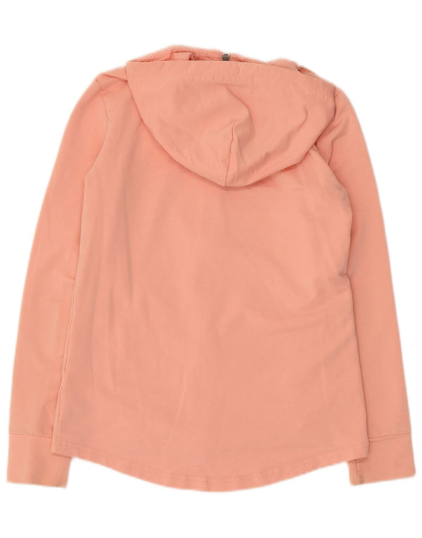 PUMA Damen Graphic Zip Hoodie Pullover UK 8 Small Rosa Baumwolle