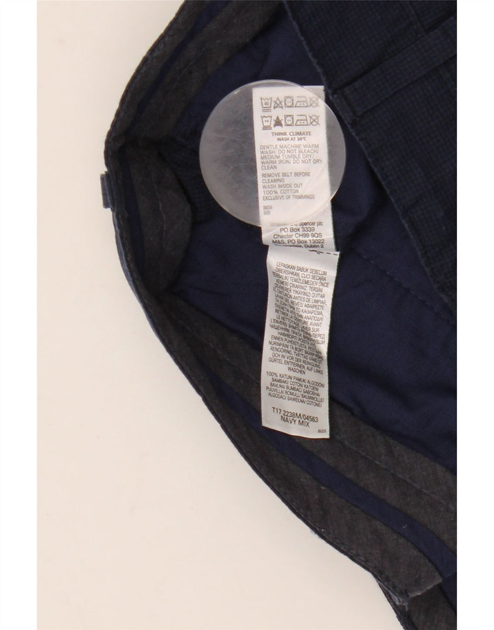 Marks & Spencer Herren Chinoshorts W38 XL Marineblau Baumwolle
