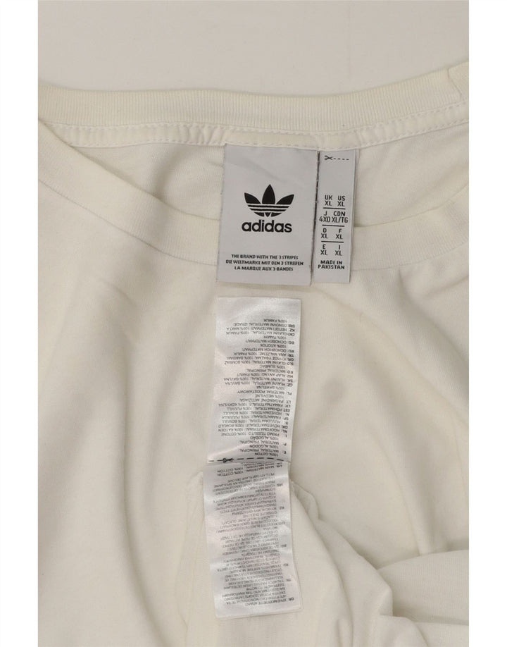 Adidas Herren T-Shirt Top XL Weiß Baumwolle