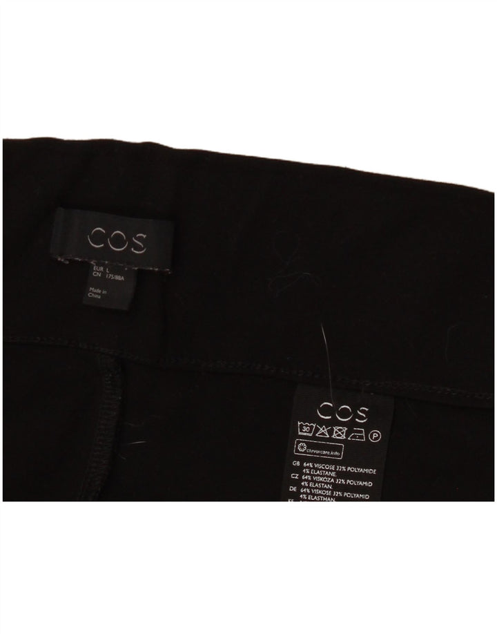 Cos Damen Leggings UK 16 Large Schwarz Viskose
