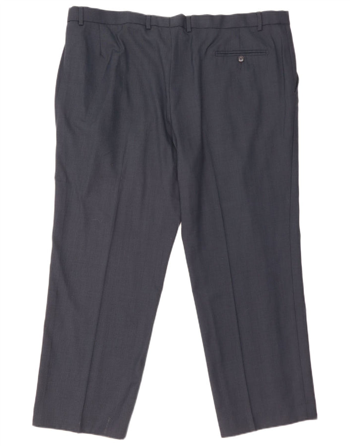 MARKS & SPENCER Herren-Anzughose, gerade, W44, L29, Blau, Polyester