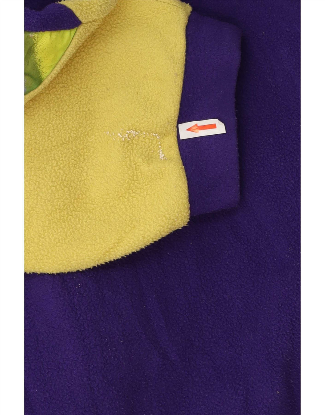 Vintage Herren Fleecejacke UK 42 XL Lila Colourblock Polyester