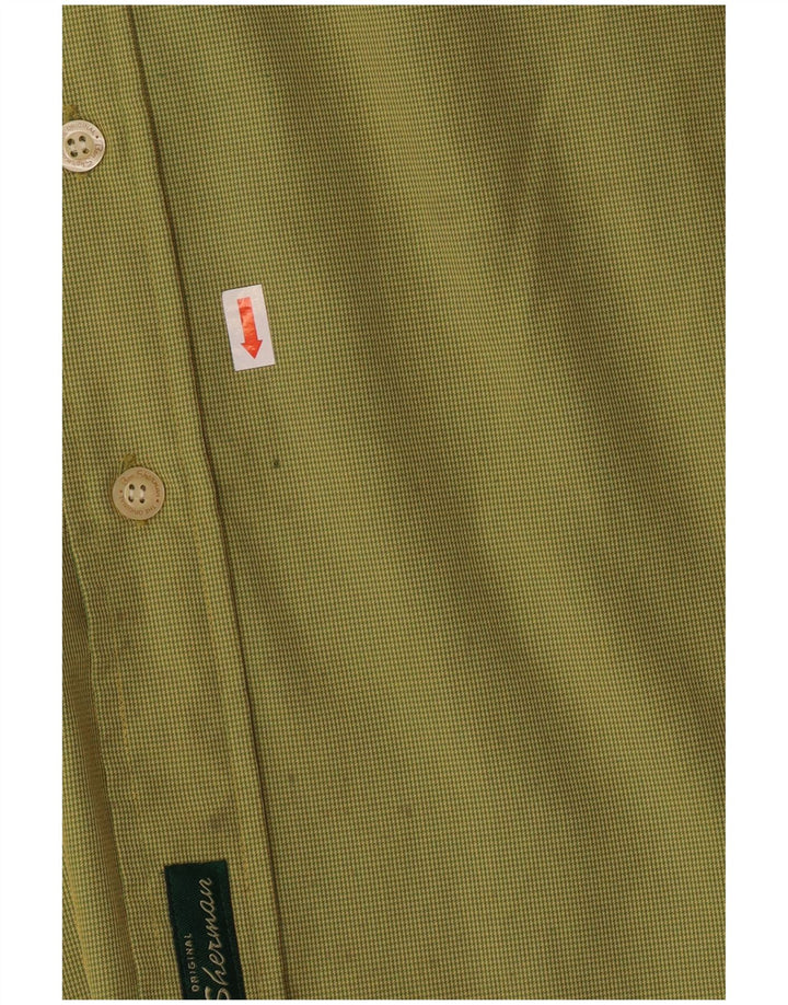 BEN SHERMAN Herrenhemd XL Grüner Hahnentritt