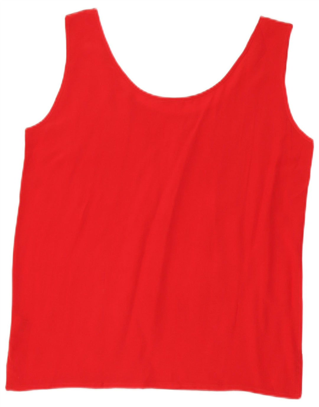 VINTAGE Damen Weste Top UK 10 Kleine rote Seide