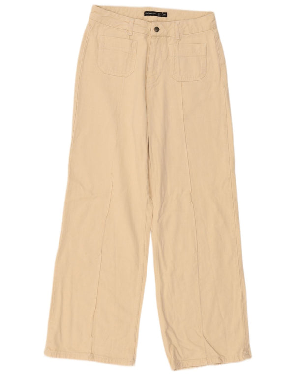 Karen Millen Damen Jeans mit weitem Bein UK 12 Medium W30 L29 Beige