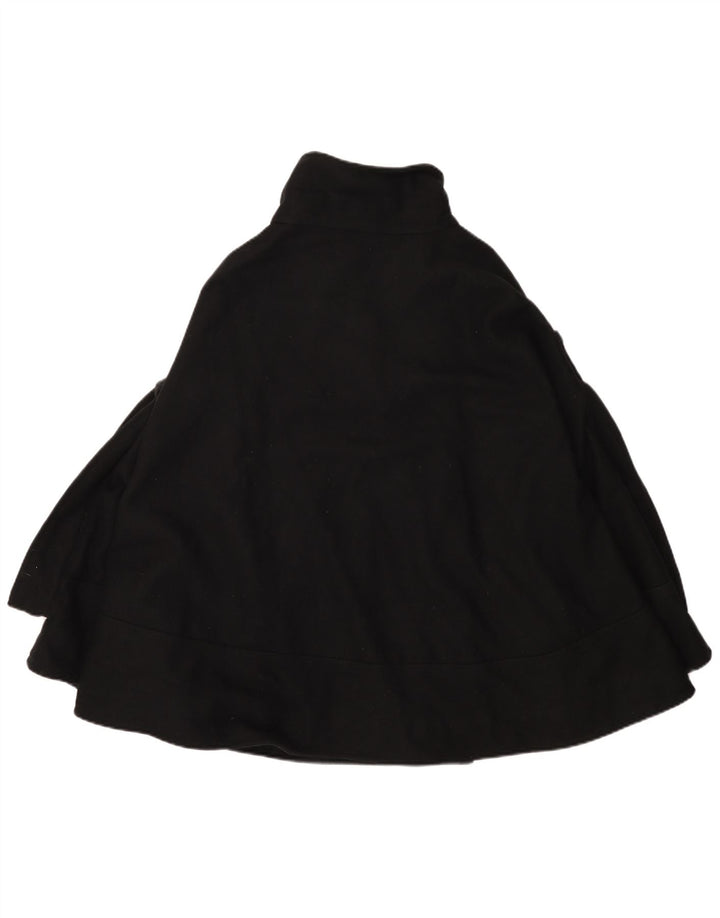 Zara Damen Zweireihiger Cape-Mantel UK 16 Large Schwarz