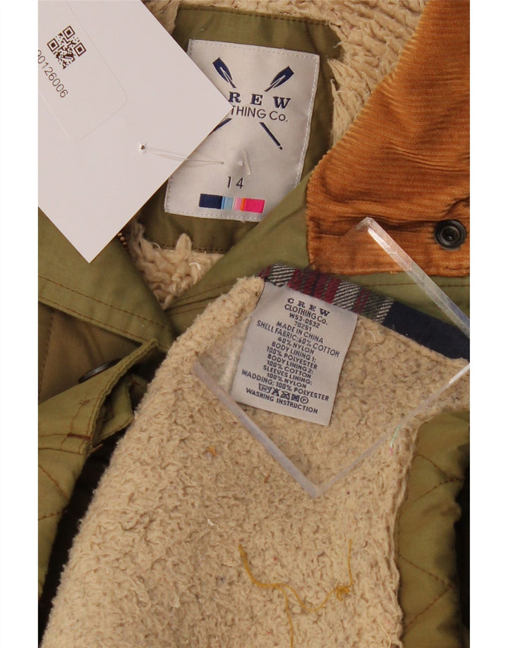 Crew Clothing Damen Sherpa Military Steppjacke UK 14 Medium Khaki