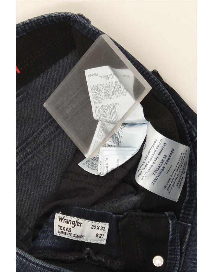 Wrangler Herren Texas Straight Jeans W32 L32 Marineblau Baumwolle