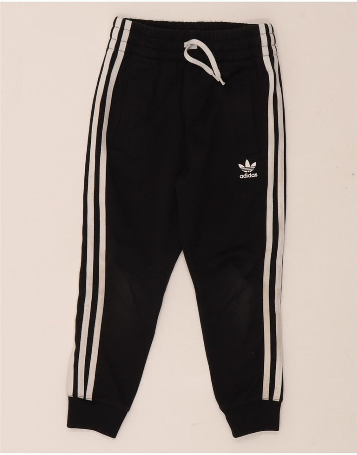 ADIDAS Jungen-Trainingshose, Jogginghose, 5–6 Jahre, schwarzes Polyester