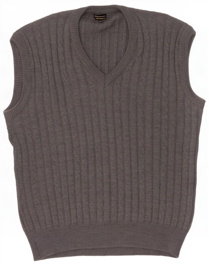 Jockey Herren Weste Tank Top XL Grau Wolle