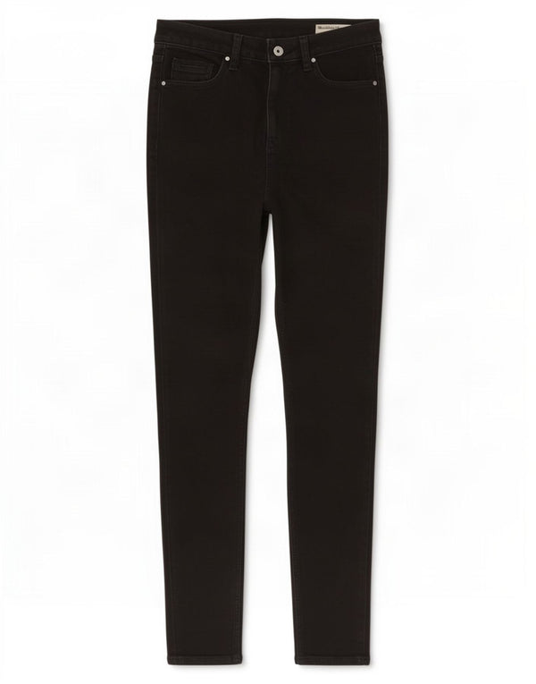 Marks & Spencer Damen Ivy Skinny Jeans UK 10 Small W27 L28 Schwarze Baumwolle