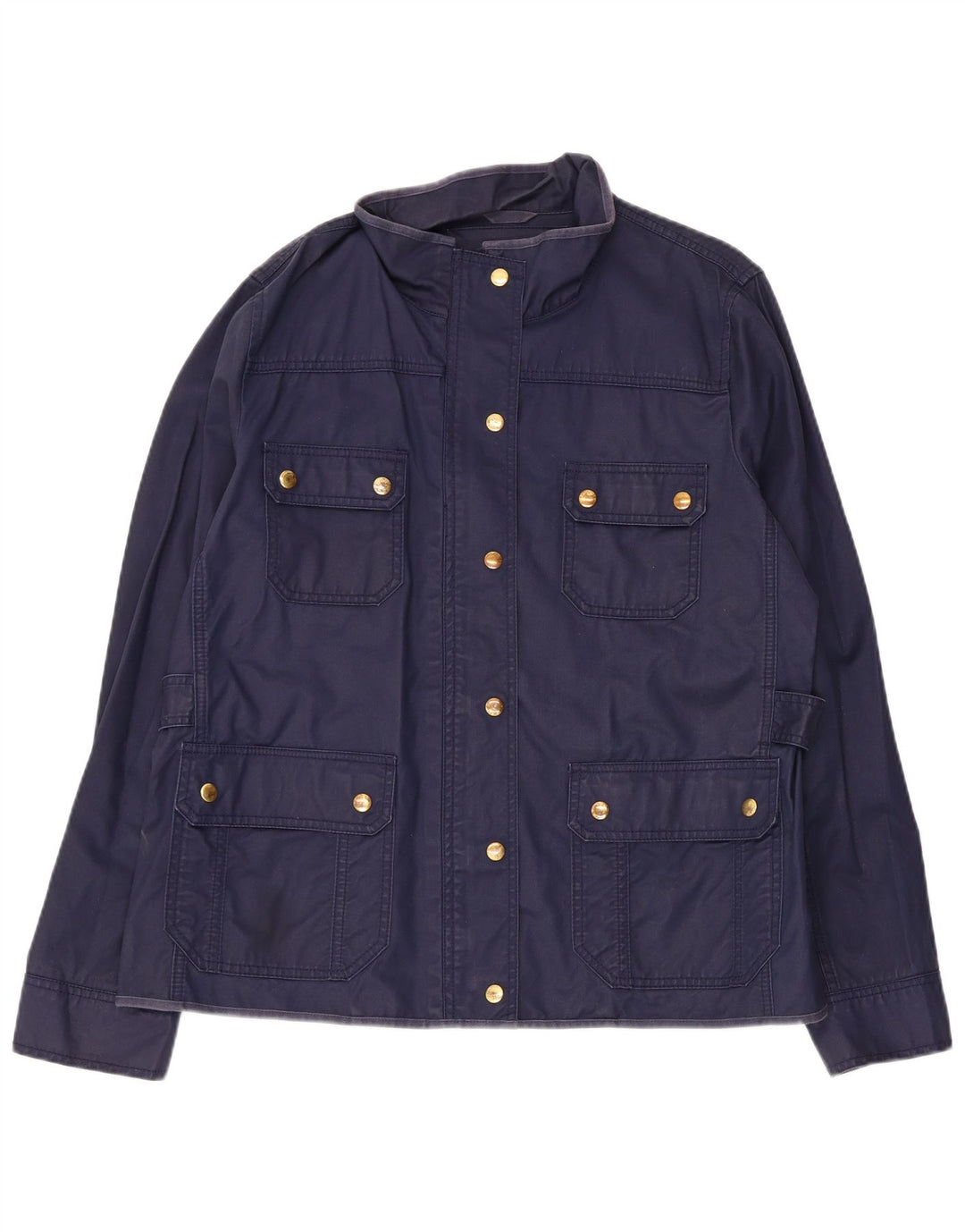 J. Crew Damen Utility Jacke UK 18 XL Marineblau Baumwolle