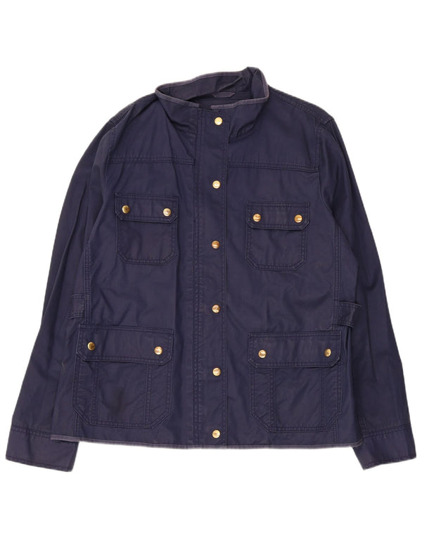J. Crew Damen Utility Jacke UK 18 XL Marineblau Baumwolle