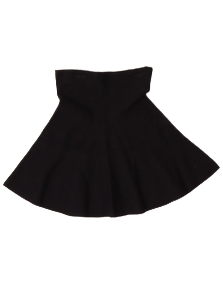 Zara Damen A-Linien-Rock mit hoher Taille, mittelgroß, W24, schwarze Viskose