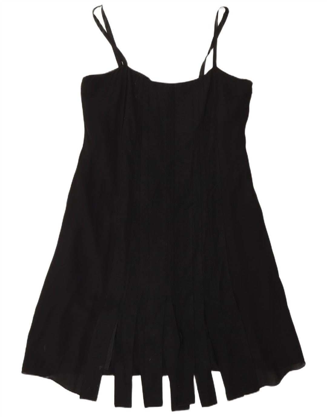Fenn Wright Manson Damen A-Linien-Kleid UK 16 Large Schwarze Seide