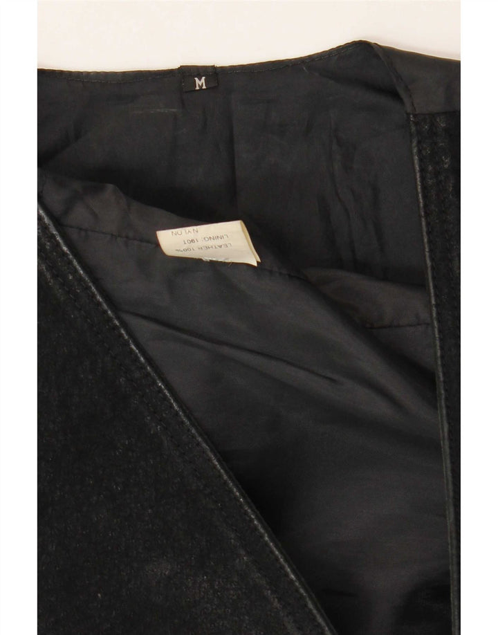 Vintage Herren Wildlederweste Mittelschwarzes Leder