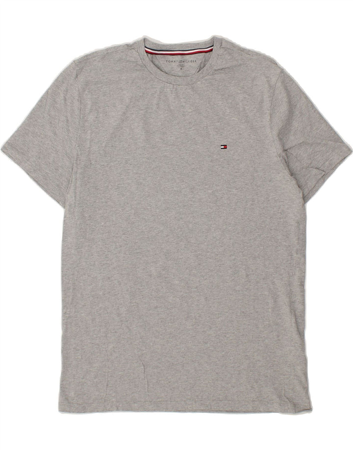 TOMMY HILFIGER Mens T-Shirt Top Medium Grey Cotton Vintage Tommy Hilfiger and Second-Hand Tommy Hilfiger from Messina Hembry 