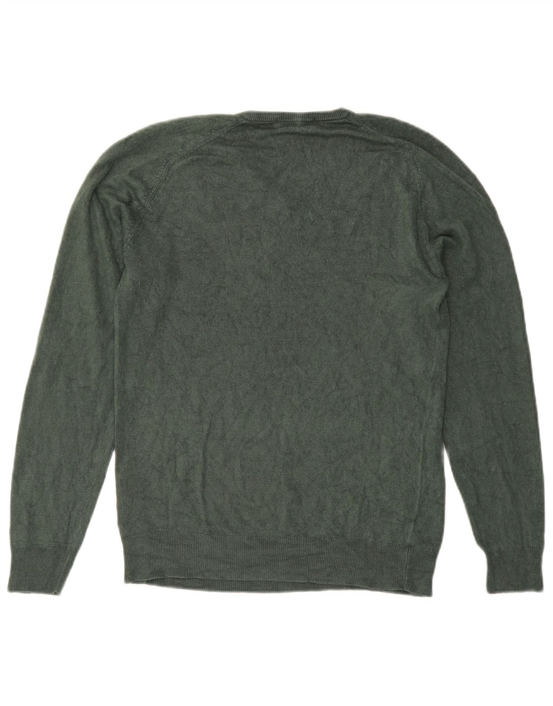 Marks & Spencer Herren Blue Harbor V-Ausschnitt Pullover Pullover Small Grün Acryl