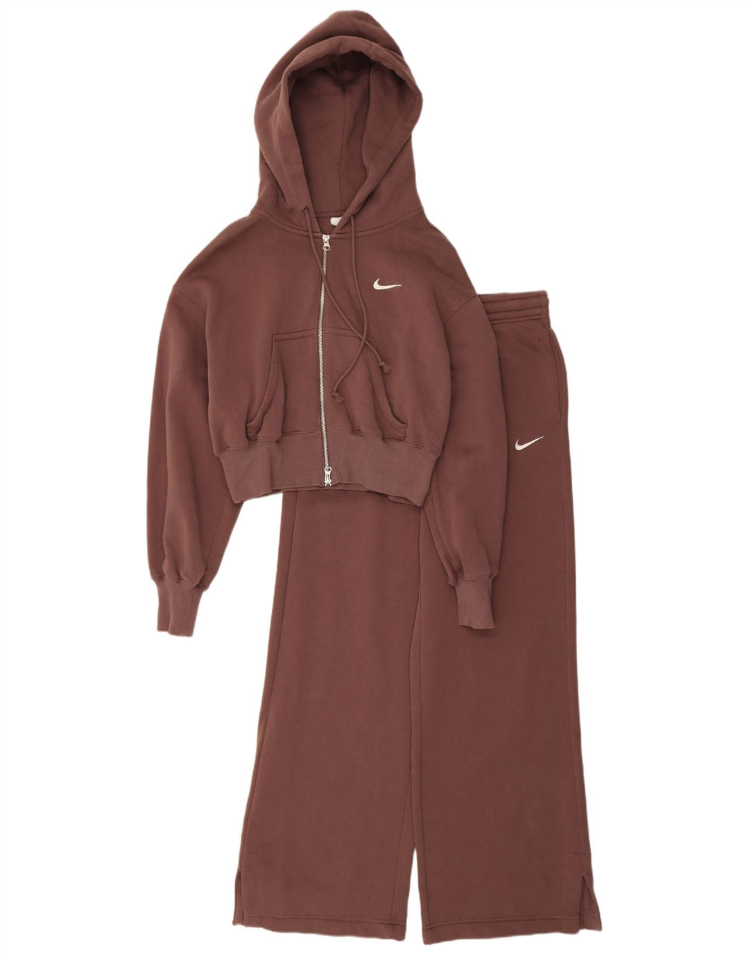 Nike Damen-Trainingsanzug mit Kapuze, UK 14, mittelbraune Baumwolle