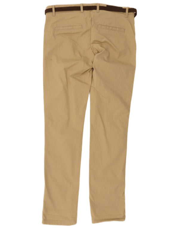 Zara Mens Skinny Chino Trousers EU 42 Large W32 L33 Beige
