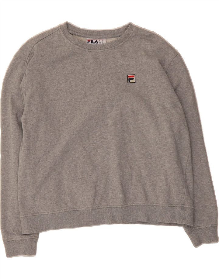 FILA Womens Oversized Sweatshirt Jumper UK 18 XL Grey Vintage Fila and Second-Hand Fila from Messina Hembry 