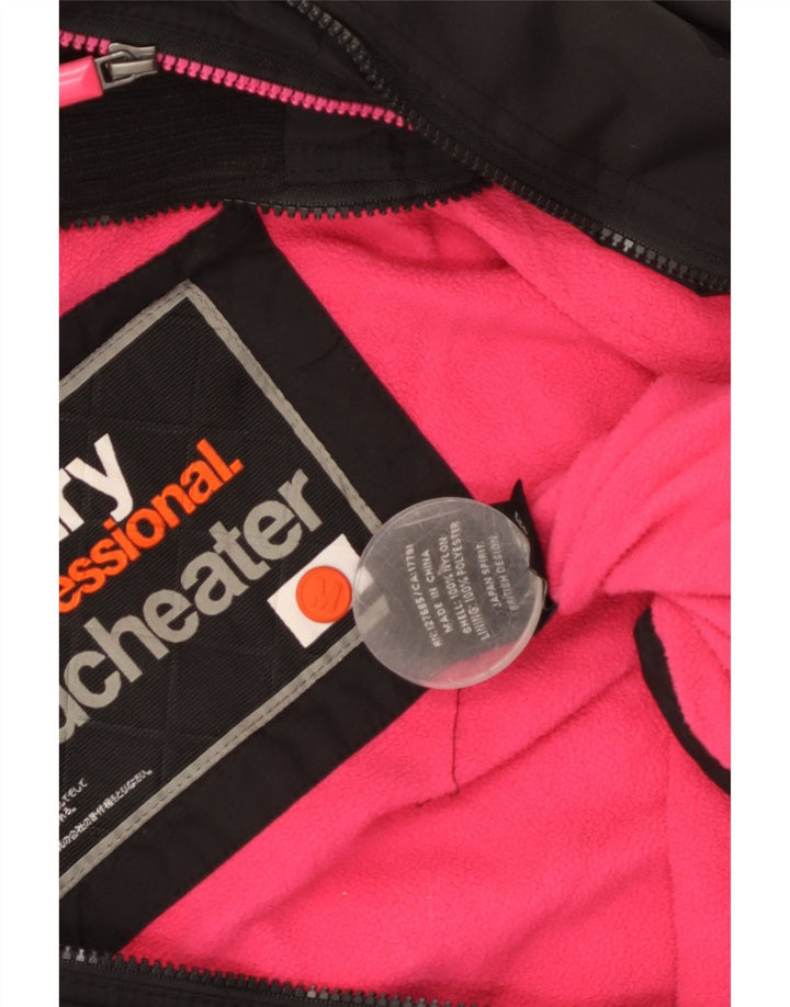 Superdry Damen Graphic Windjacke UK 14 Medium Schwarz