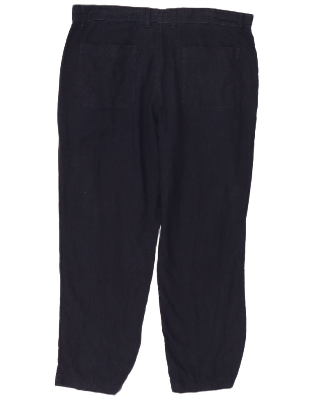 MARKS & SPENCER Herren-Chinohose mit normaler Passform, W38 L29, marineblaues Leinen