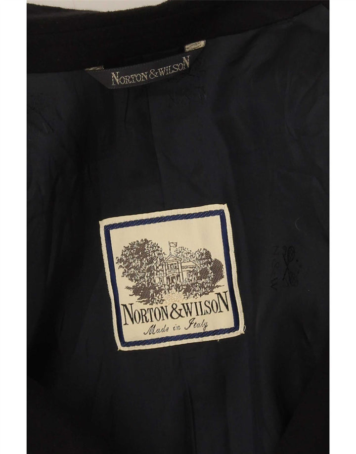 Norton & Wilson Damen Zweireihige Blazerjacke UK 16 Large Schwarz