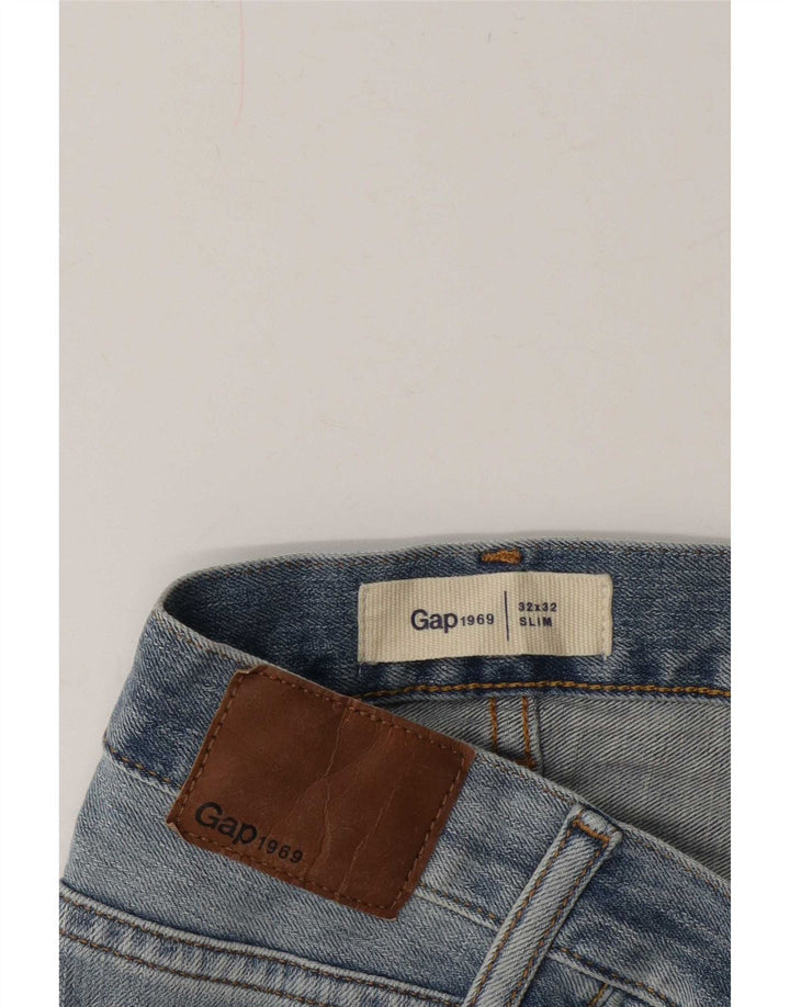 Gap Distressed Slim Jeans für Herren, W32, L32, Blau