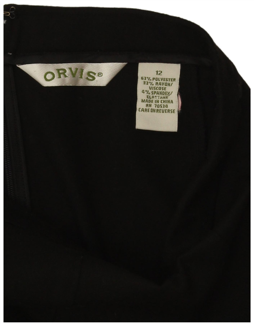 Orvis Damen Trompetenrock US 12 Medium W28 Schwarz Polyester
