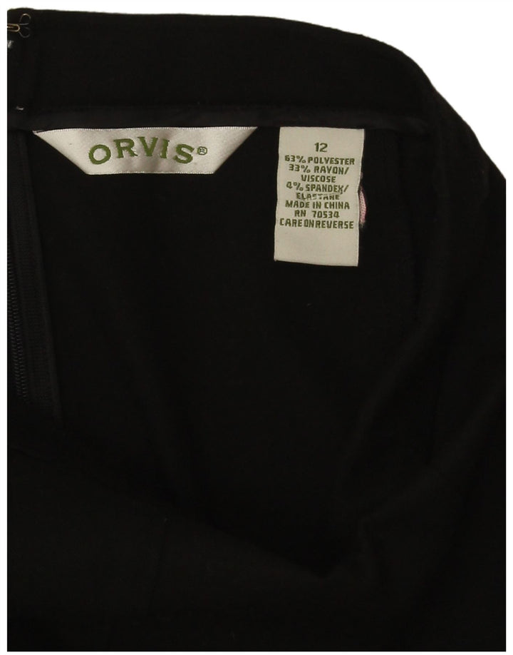 Orvis Damen Trompetenrock US 12 Medium W28 Schwarz Polyester