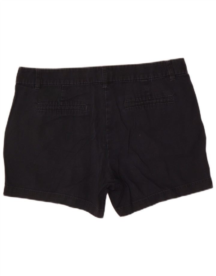 J. Crew Damen Chinoshorts US 10 Large W34 Schwarze Baumwolle
