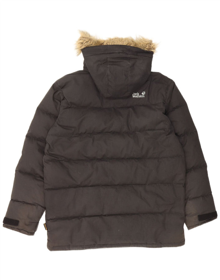 Jack Wolfskin Herren-Jacke mit Kapuze, gepolstert, UK 36/38, mittelschwarz, Polyester
