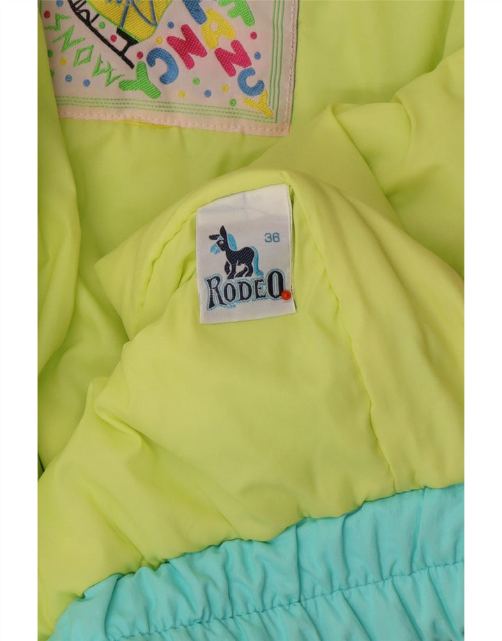 RODEO Womens Windbreaker Jacket EU 36 Small Turquoise Colourblock