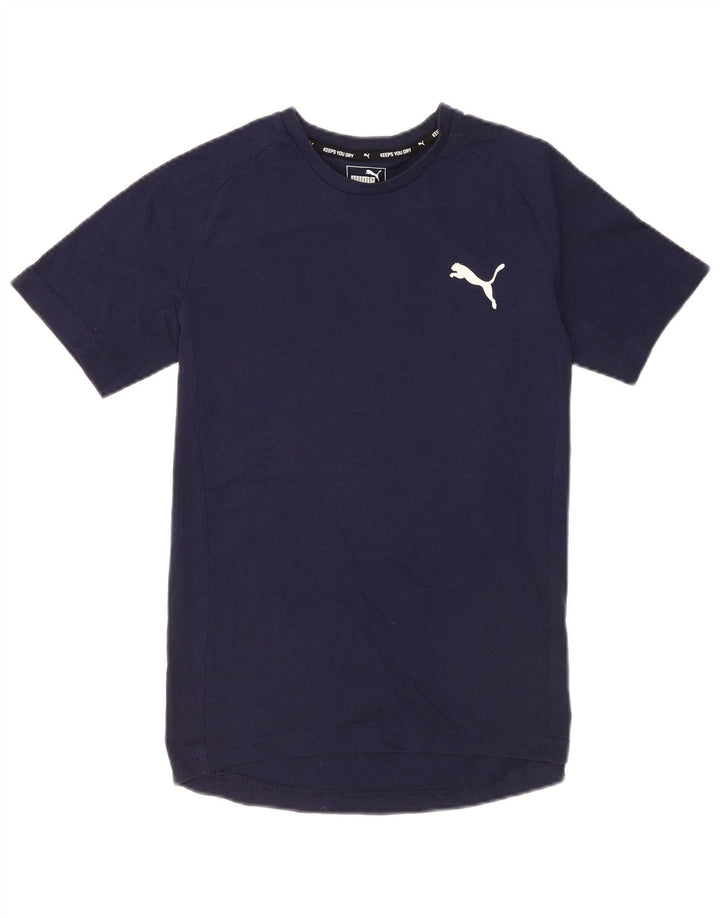 Puma Herren T-Shirt Top Medium Marineblau Baumwolle