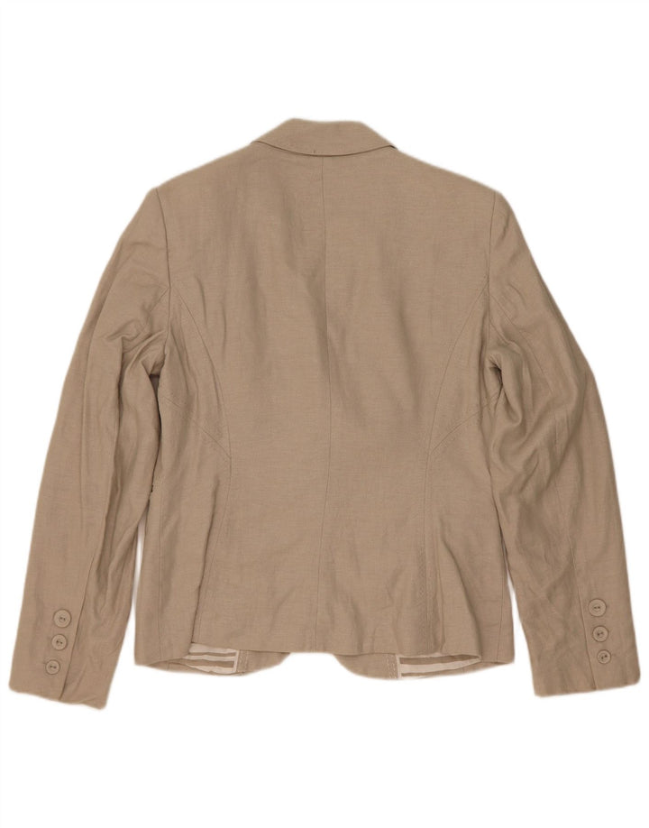 Marks & Spencer Damen 3-Knopf-Blazerjacke UK 12 Mittelbeige