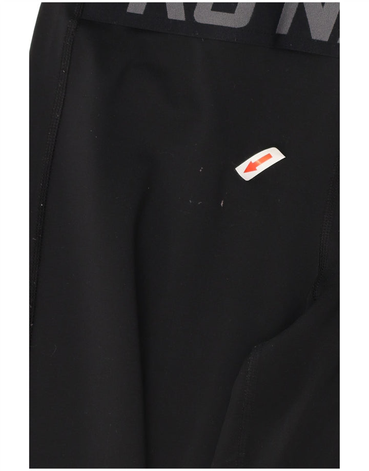 NIKE Womens Dri Fit Graphic Leggings UK 12 Mittelschwarzes Polyester