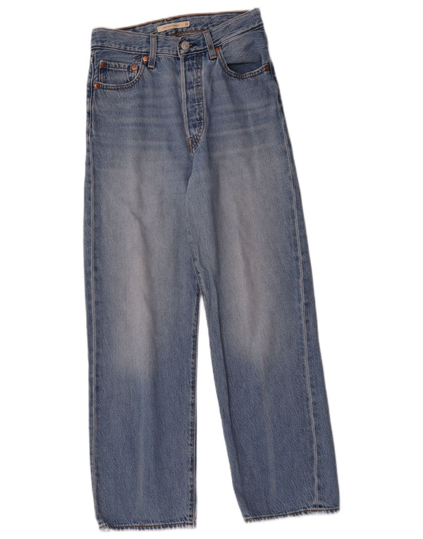 Levi's Damen Ribcage High Waist Straight Jeans W26 L27 Blaue Baumwolle